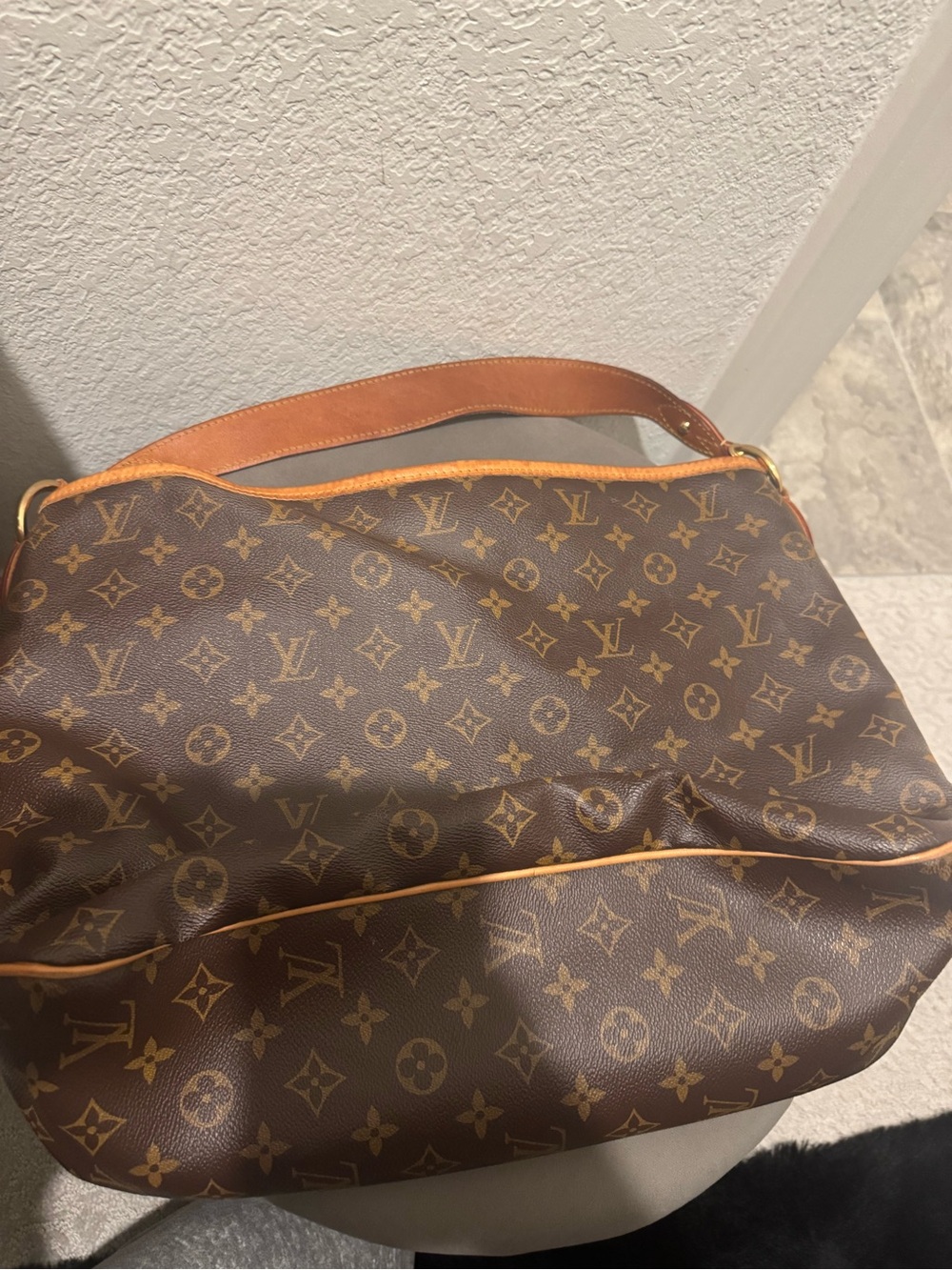 Authentic!! Louis Vuitton Brown Monogram Shoulder Bag with Pink Interior - Picture 7 of 9